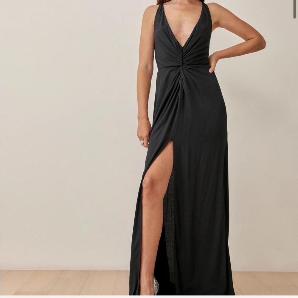 Reformation Bray Dress in Cherry